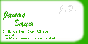 janos daum business card